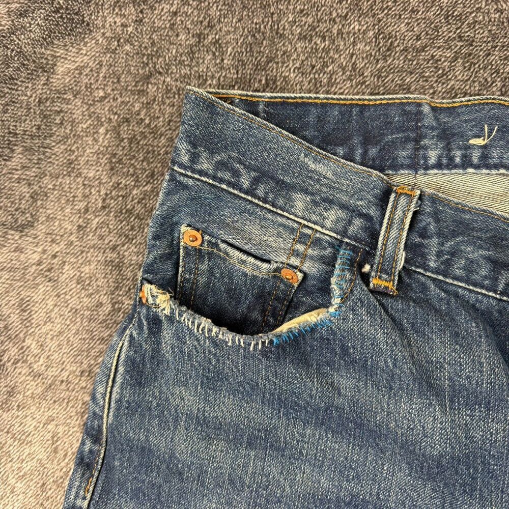 Levi's 1967 LVC Vintage 505-0217 Raw Selvedge Denim Jeans 29 (29X29.5) Big E - Picture 4 of 16